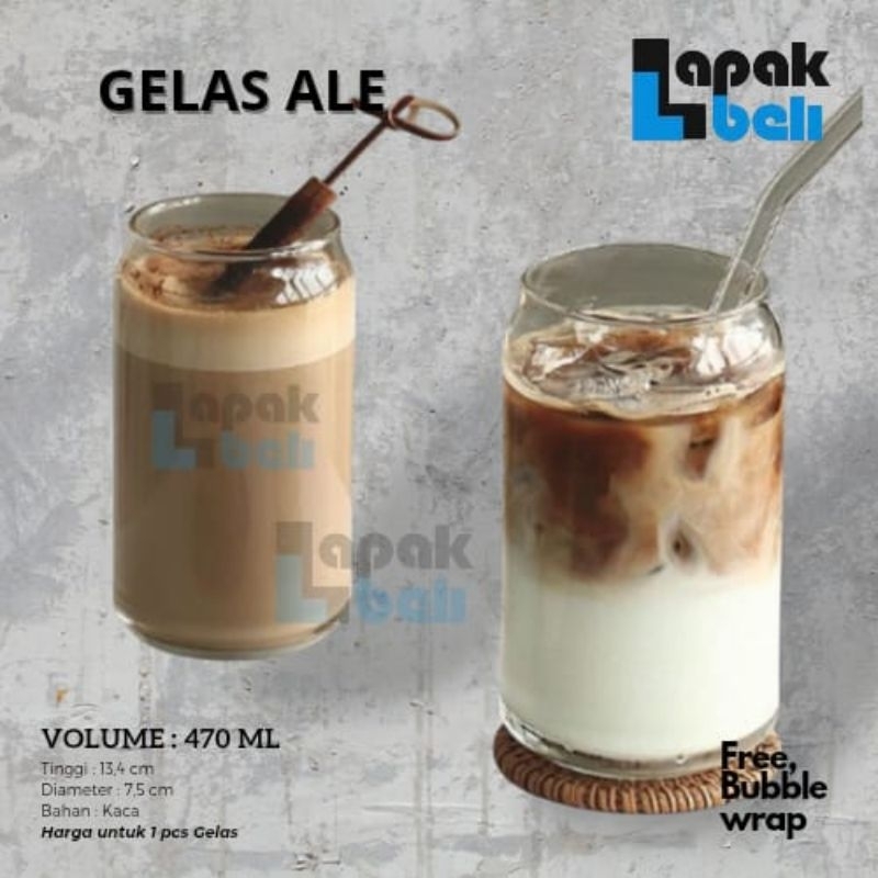 GELAS KACA CITINOVA ALE 470 ML | GELAS KOPI | SHOT GLASS | GELAS MINUM KACA | CITINOVA ALE