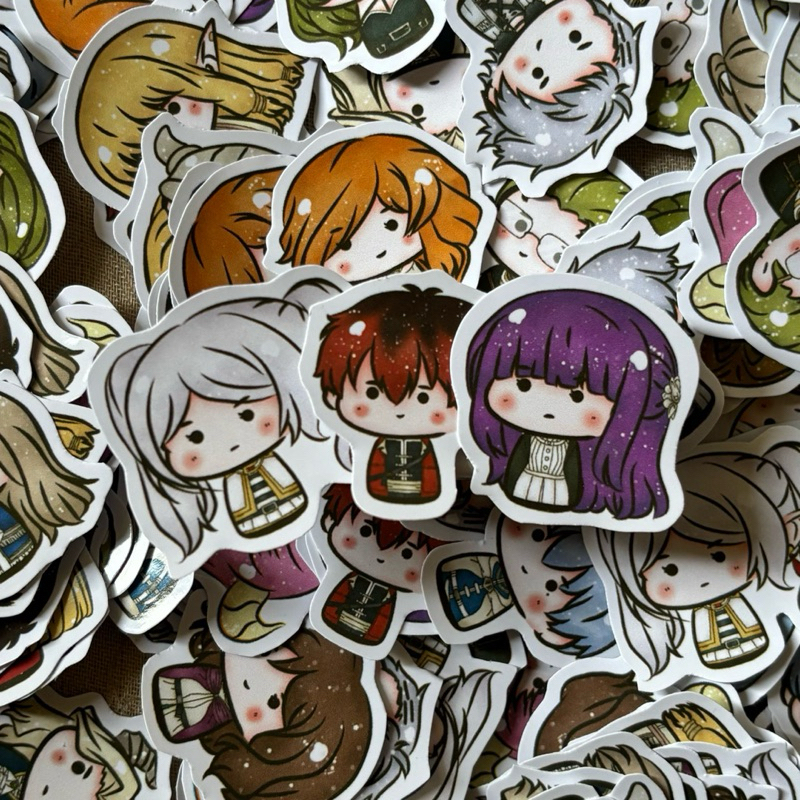 

khalishop - 15pcs sousou no frieren sticker pack, frieren sticker, sticker deco, deco sticker, chibi sticker, anime sticker, sticker aesthetic, sticker murah, sticker lucu