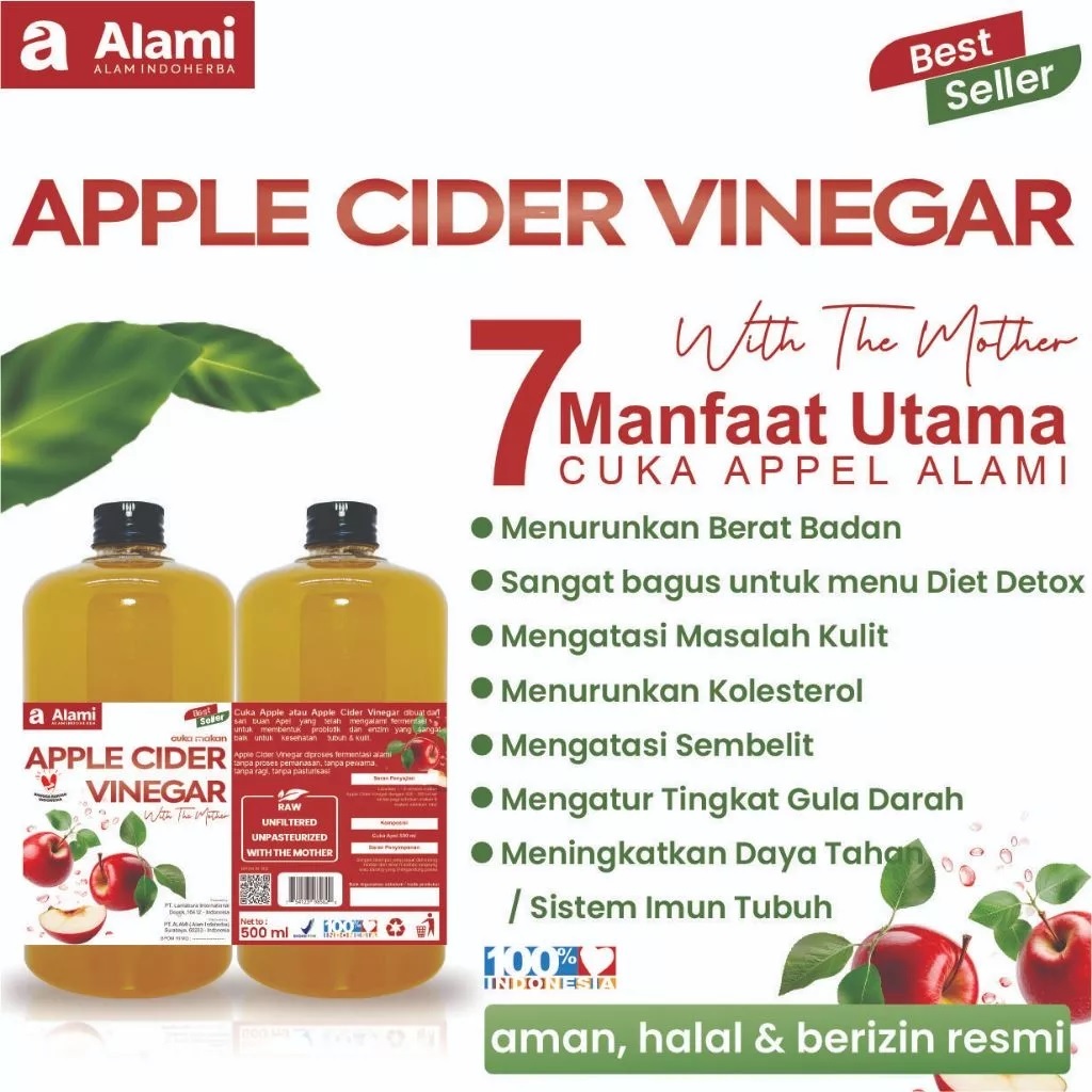 

Alami Cuka Apel 500 ml Organik Untuk Diet Detoks | Alami Cuka Apel 500ml Organik Untuk Diet