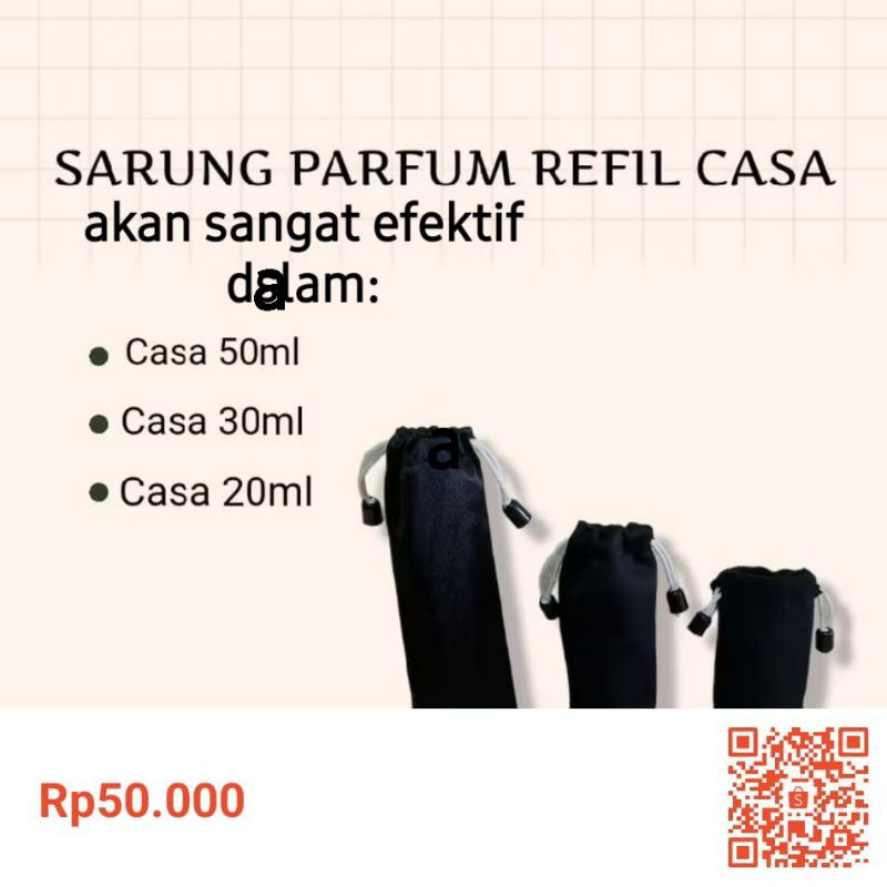 (isi 100pcs) sarung parfum/pouch parfum casa 50ml.30ml.20ml.