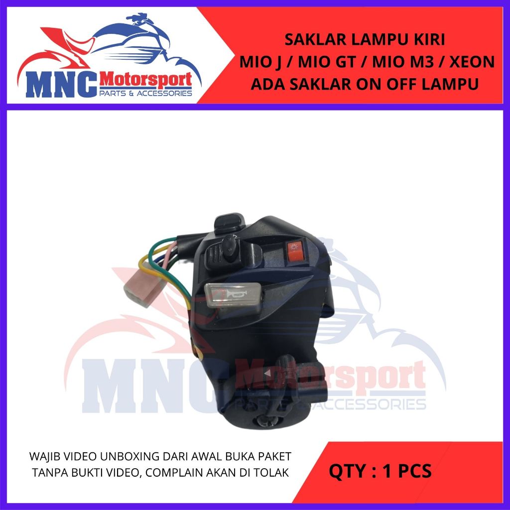 SAKLAR LAMPU KIRI  KAWA MIO J MIO GT MIO M3 XEON MODIFIKASI ADA TOMBOL ON OFF LAMPU