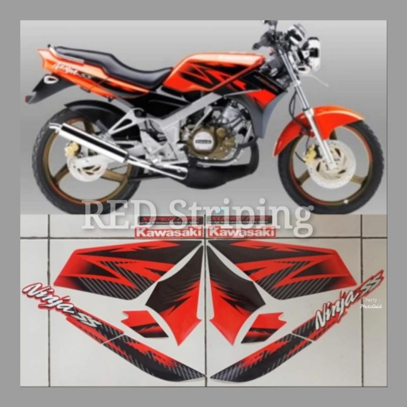 Striping Kawasaki Ninja SS tahun 2015 SE - Orange