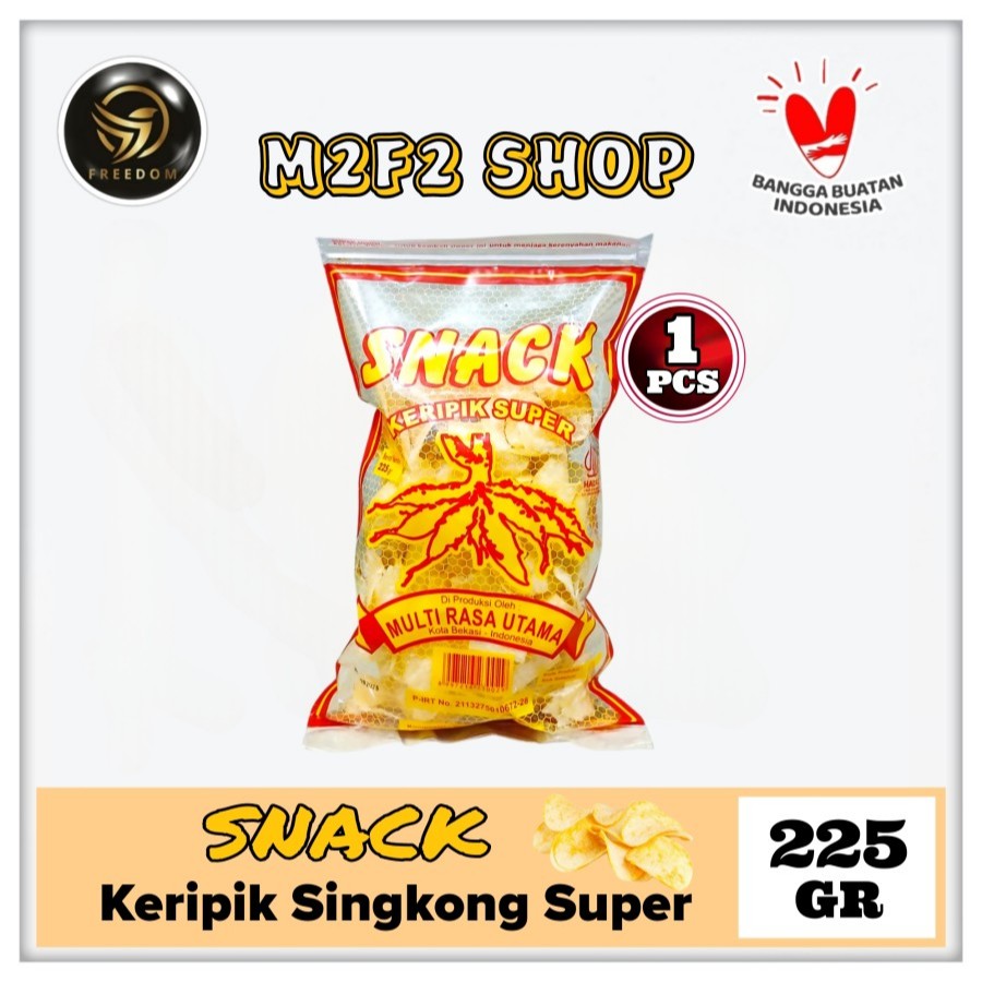 Snack Keripik Singkong Super Rasa Original | Bag - 225 gr (Kemasan Satuan)