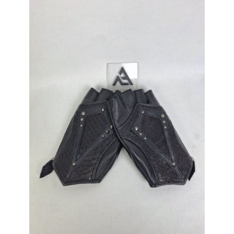 AA LEATHER sarung tangan pria bahan kulit ular kombinasi kulit sapi