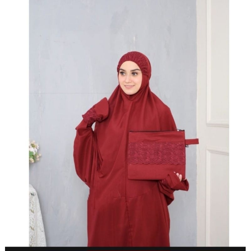 MUKENA Dewasa Terusan Khadijah Katun Mikro Premium