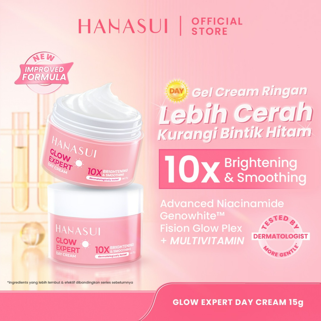 Hanasui Glow Expert Day dan NIght cream NEW Improved Formula