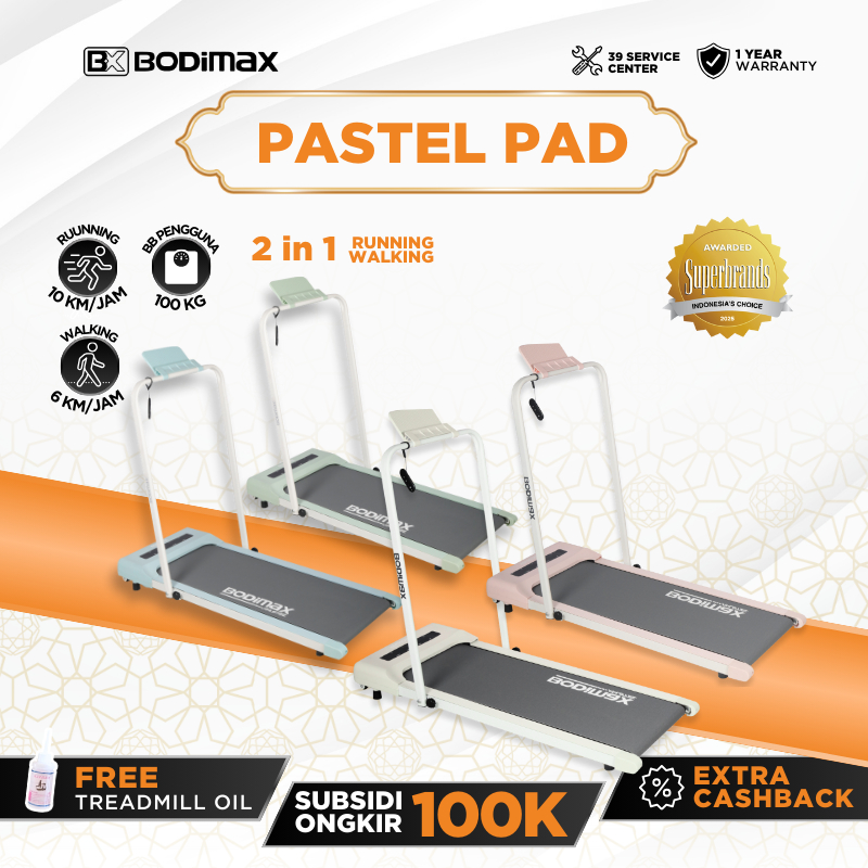 RUNNING PAD PASTEL / TREADMILL/ RUNNING PAD/ GYM / ALAT OLAHRAGA