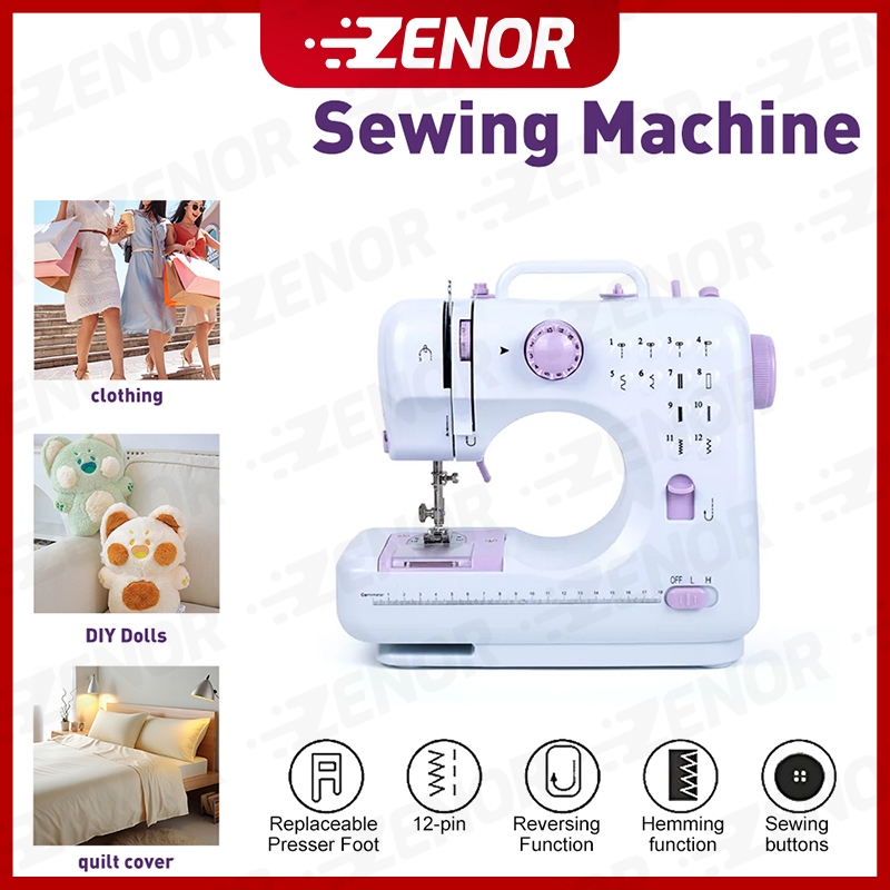 Mesin Jahit Mini Portable Mesin Jahit Multifungsi dengan 12 Pola Jahitan / Mesin Jahit Portable