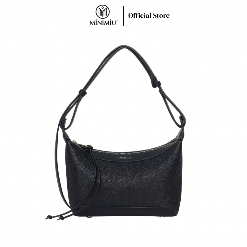 MiniMiu - Puzzle Bag Tas Selempang Wanita Handbag Shoulderbag Slingbag IN Coffee, Black, White
