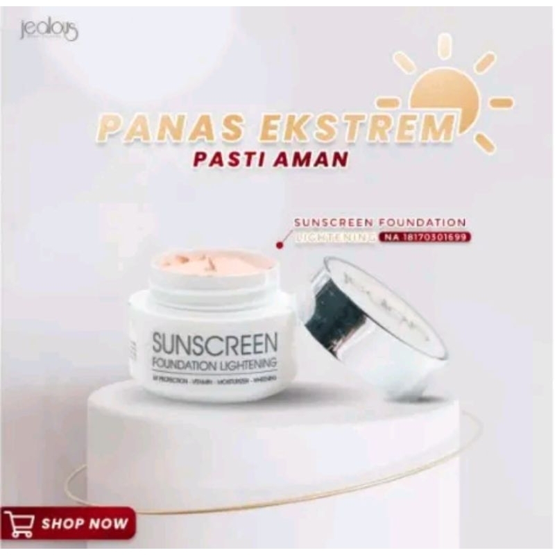 Jealous Sunscreen Foundation Lightening Menyamarkan Noda Hitam| Mencegah Timbulnya Flek Baru|Mencega