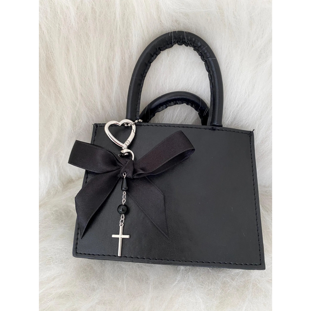Cross Bow Heart detailed Bag Charm