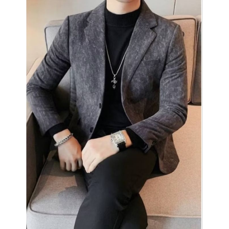 new blazer corduroy pria jas corduroy pria casual