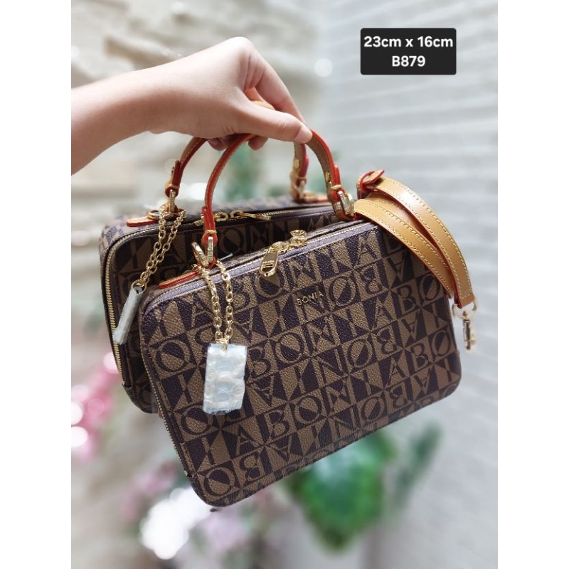 tas camera monogram besar Bonia original