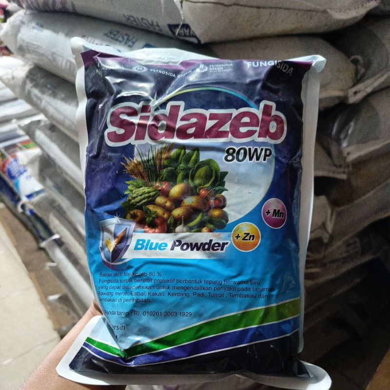Fungsida Sidazeb Mankozeb biru  80 wp isi 800g