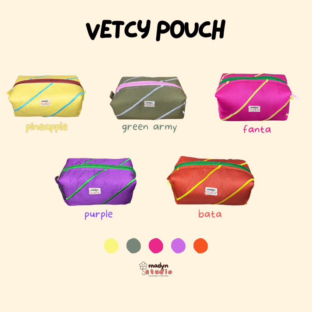 Vetcy Pouch - Pouch Bag / Organizer Bag / Make Up Bag / Travel Bag / Souvenir | Madyn Studio Indones