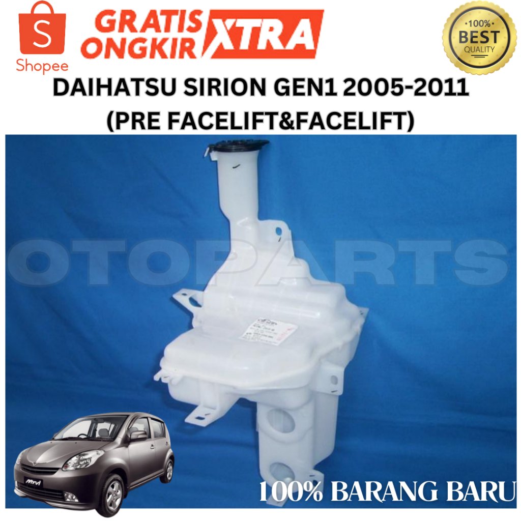 TABUNG TANGKI AIR WIPER KIPAS KACA SIRION GEN 1 2005 2006 2007 2008 2009 2010 2011 BARU OEM IMPORT