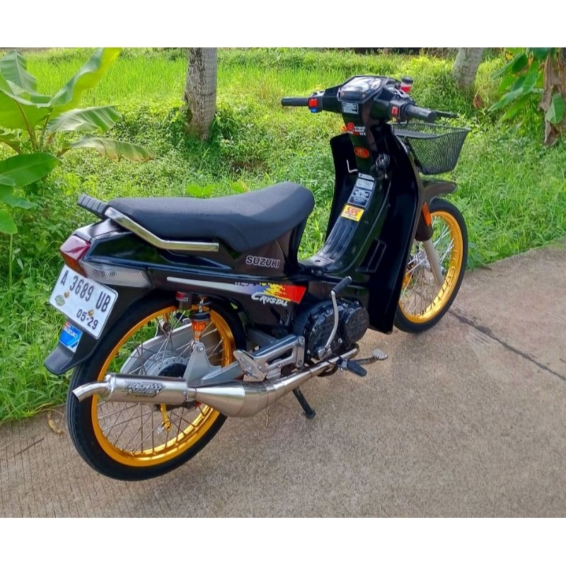 knalpot Suzuki crystal model kolong samping kensae pro exhaust