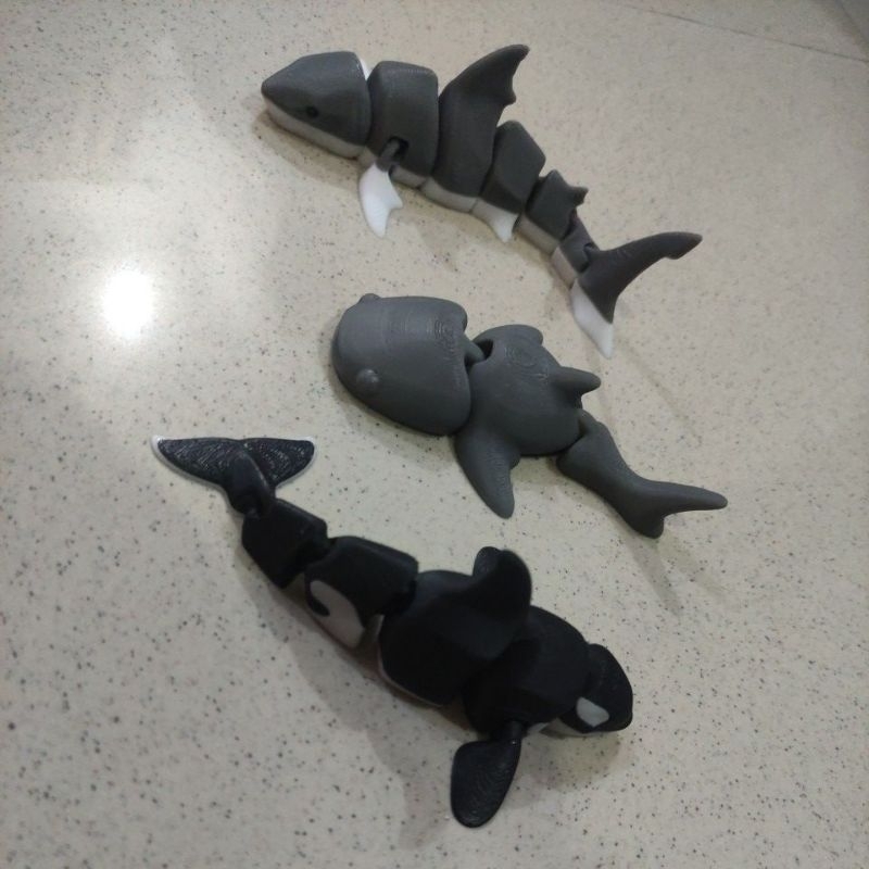 mainan hewan laut artikulasi paus hiu