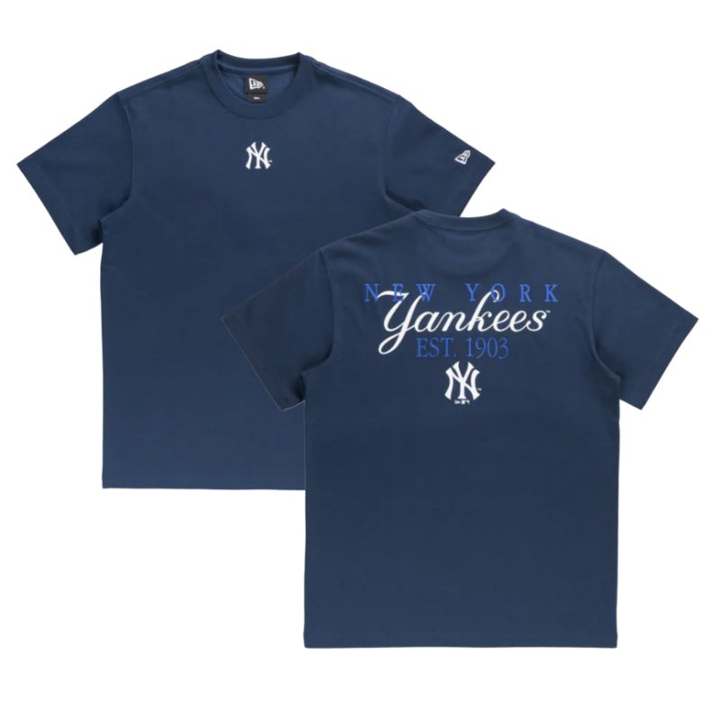 T-Shirt New Era Cap New York Yankees MLB Script Navy Original