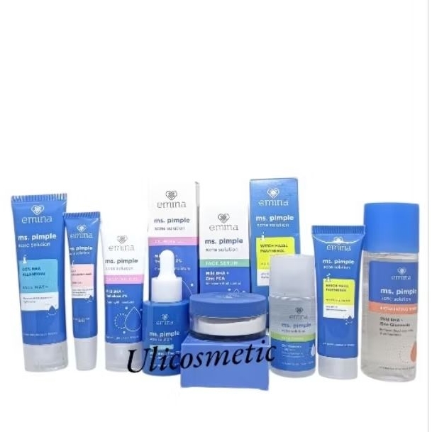 EMINA PAKET MS.PIMPLE/MENGATASI JERAWAT/MENCEGAH KOMEDO//PAKET SKINCARE BERJERAWAT
