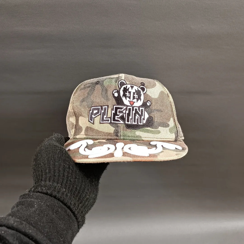 Topi Snapback Unisex Pria Wanita PHILIP PLEIN Camo