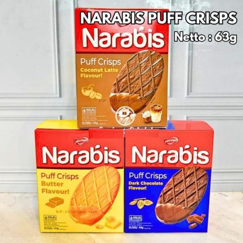 

NARABIS PUFF CRISPS 63GR DARK CHOCOLATE BUTTER COCONUT LATTE
