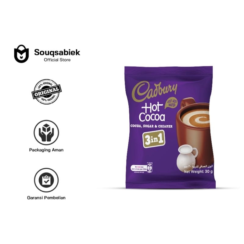 

MINUMAN COKELAT 3 IN 1 CADBURY HOT COCOA DRINK 30 GRAM