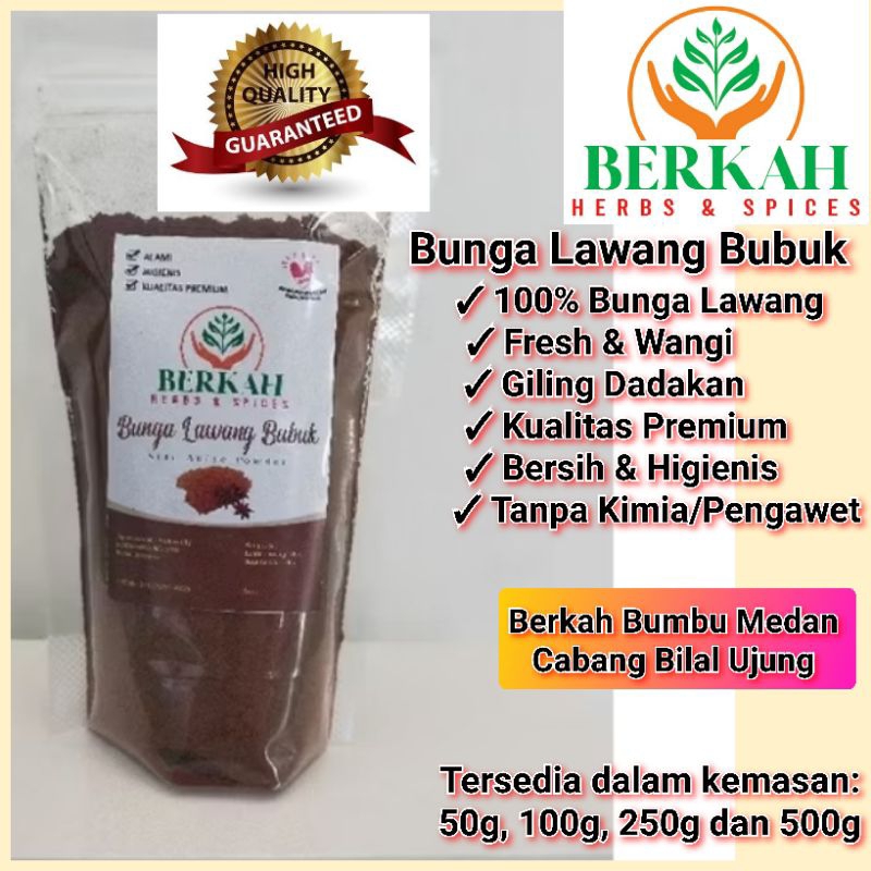 

Bunga Lawang Bubuk Berkah Murni 250g 500g Kualitas Premium Wangi Halal Tanpa Pengawet
