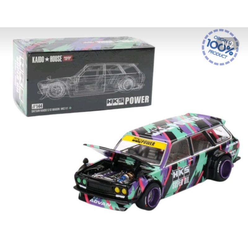 MINIGT KAIDO HOUSE 144 DATSUN KAIDO WAGON HKS