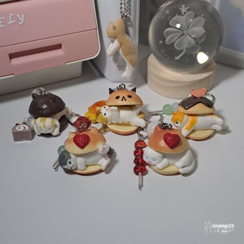 Mofusand Dorodoki Keychain | Beads Figure Cat Bag Key Charm Keychain Keyring