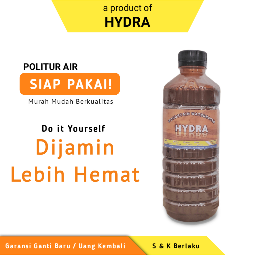 Poles Pewarna Kayu Jati Mahoni 500gr Politur Plitur Kayu Mengkilap Siap Pakai