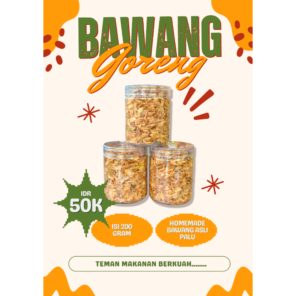 

Bawang Goreng Asli Palu Renyah dan Gurih