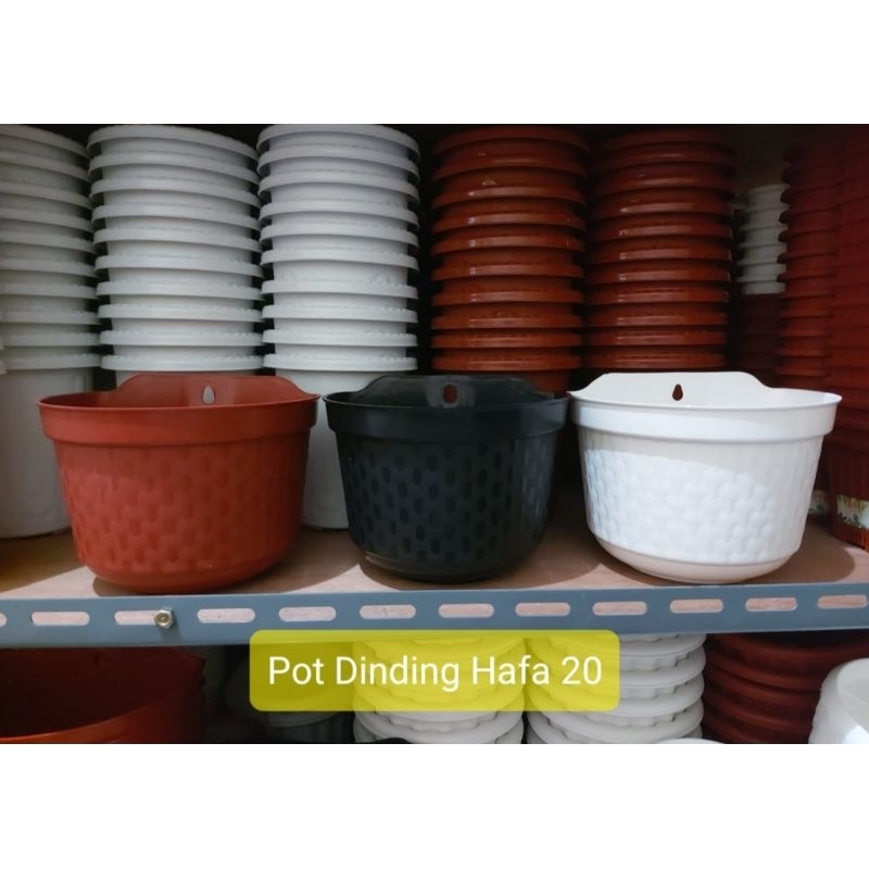 Pot Dinding Hafa 20 Pot Motif Rotan Pot Tempel Dinding