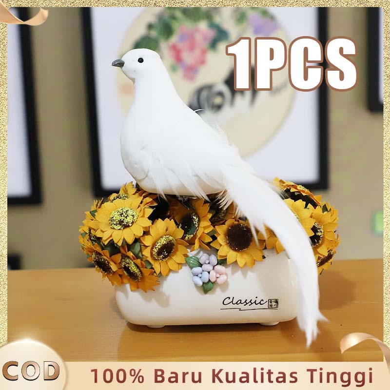 Burung Merpati Hiasan 12cm Hiasan Merpati Hiasan Burung Merpati Artificial Mainan Burung Merpati
