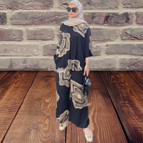 Setelan Celana Kulot|One Set|One Set Ibu Ibu|One Set Wanita Kekinian||Baju Wanita|Tunic Wanita