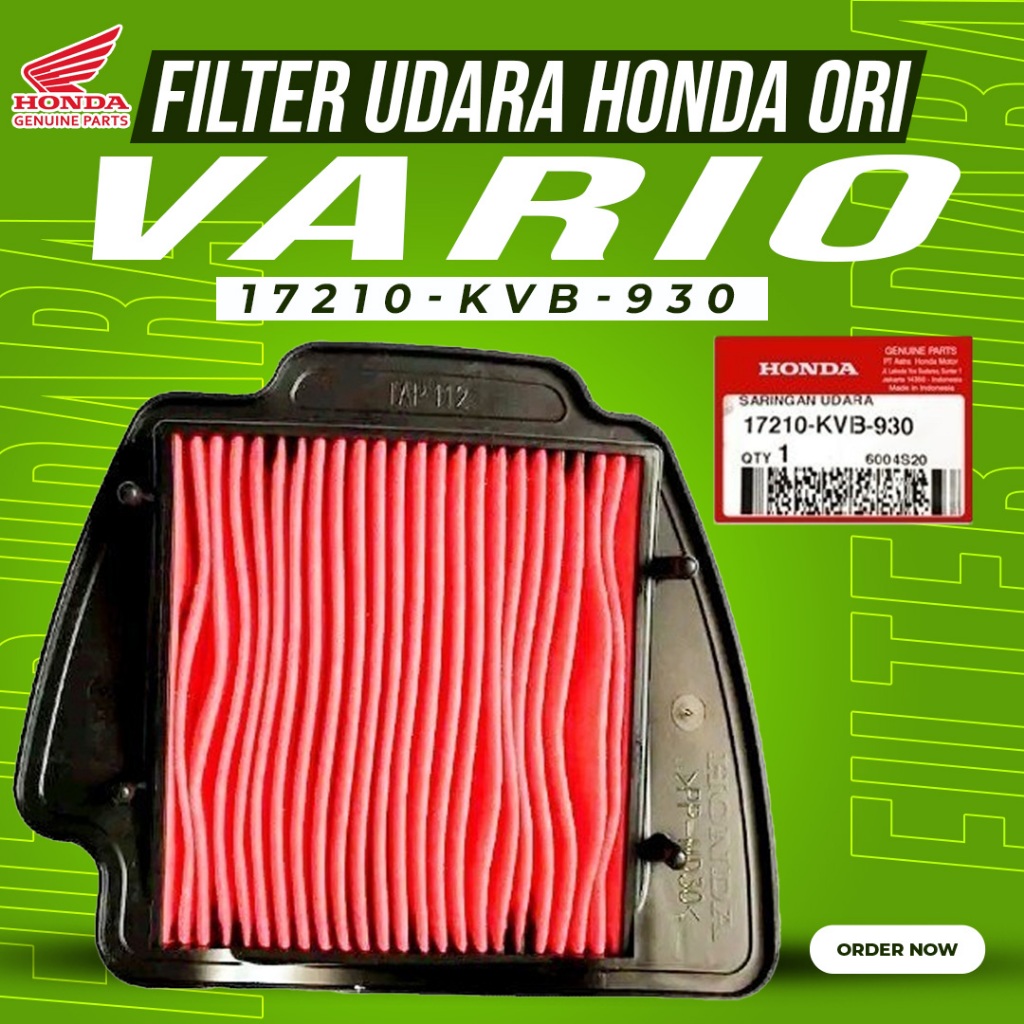 FILTER UDARA HAWA SARINGAN UDARA HONDA VARIO 110 KARBU VARIO TECHNO 110 KARBU ORI AHM