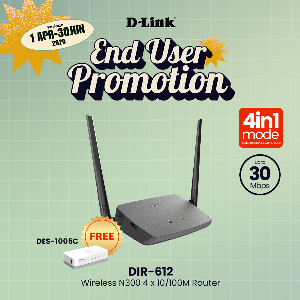 DIR612 Dlink Wireless N 300Mbps Router DIR-612