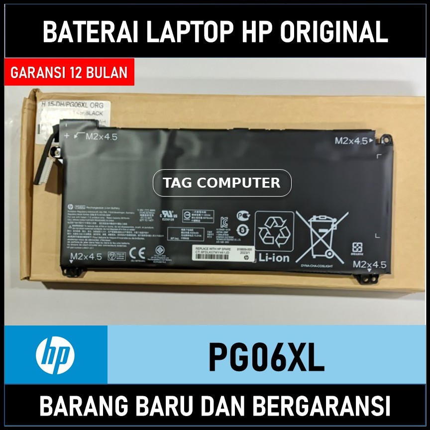 BATERAI HP OMEN 15 DH0000NK 15 DH0105TX 15 DH1020TX 15 DH0180TX 15 DH0XXX PG06XL ORIGINAL