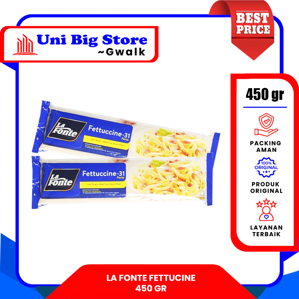 

LA FONTE FETTUCINE NO 31 FETTUCINI FETUCINI PASTA PIPIH - 450 gr