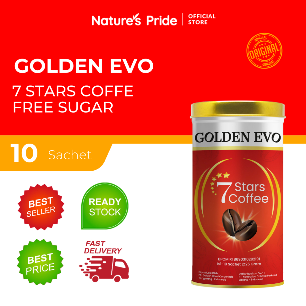 

Luminar GOLDEN EVO 7 STARS COFFEE - MINUMAN KOPI & BEBAS GULA