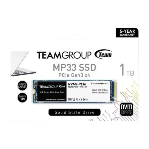 SSD NVMe TEAMGROUP MP33 1TB PCIE GEN3 X4