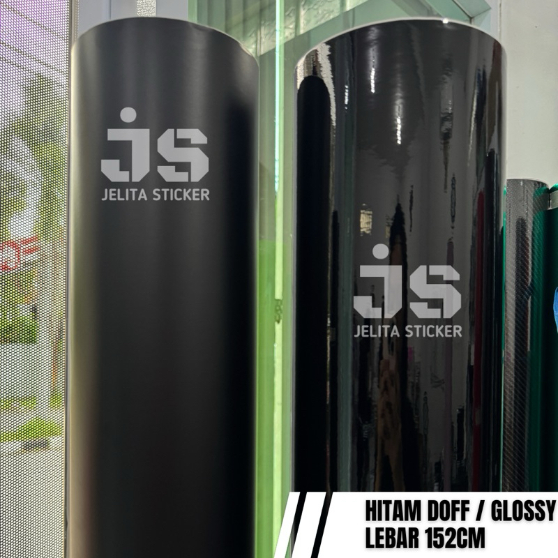 [ ROLL ] Sticker Hitam Lebar 152cm Doff Glossy / Skotlet Mobil Hitam Doff Glossi Lebar 150cm / Stike