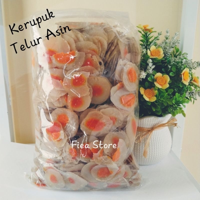 

Kerupuk Telur Asin Siap Goreng Khas Brebes 1 Kg