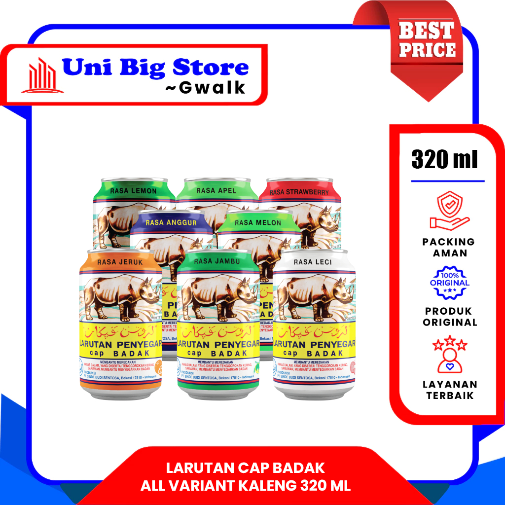 

LARUTAN PENYEGAR CAP BADAK ALL VARIANT KALENG - 320 ml