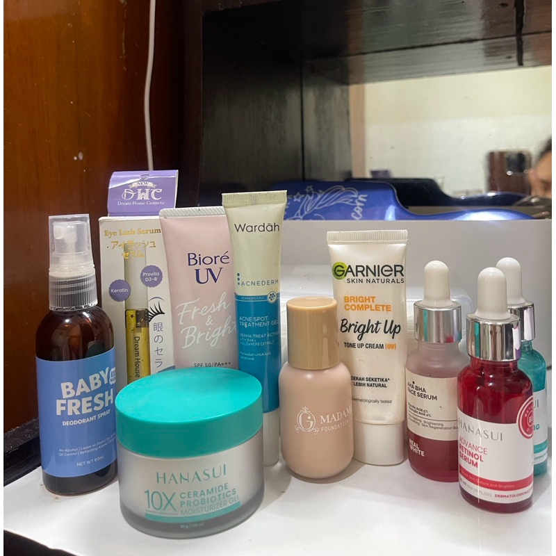 TAKE ALL SKINCARE jennskin, biore uv ss, hanasui, dream house lash serum, dan banyak lainnya