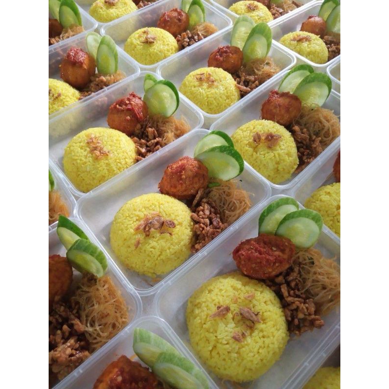 

Nasi kotak ekonomis Nasi kuning enak untuk acara khusus