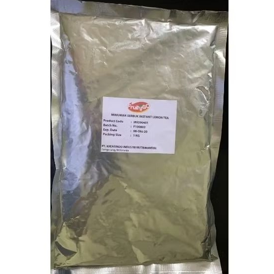 

Fruity Go Minuman Serbuk Instan Lemon Tea 500 gram dan 1 Kg