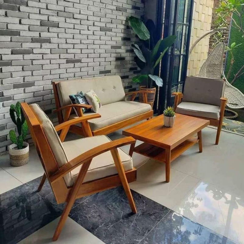 Set Kursi Tamu Jengki Retro Klasik Khas Jawa Kayu Jati Baik Pilihan Hasil Jepara Furniture Kursi caf