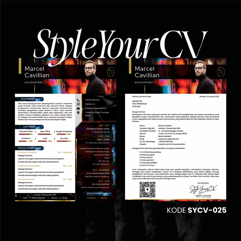 

BELI 1 CV & Surat Lamaran Digital KODE SYCV-025