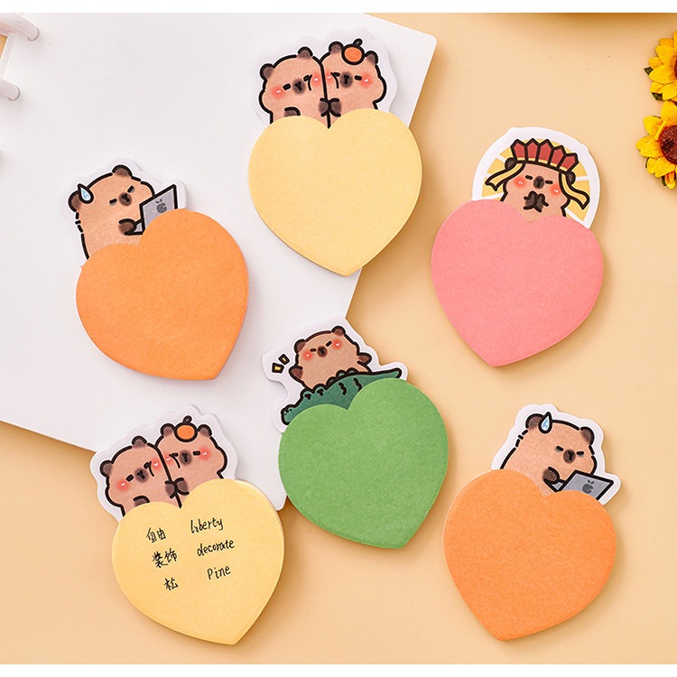 

STICKY NOTE LUCU MOTIF CAPYBARA LOVE / MEMO STIKER CAPYBARA / STIKER NOTE